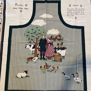 Joan Kessler Vintage Country Apron with Farm Scene